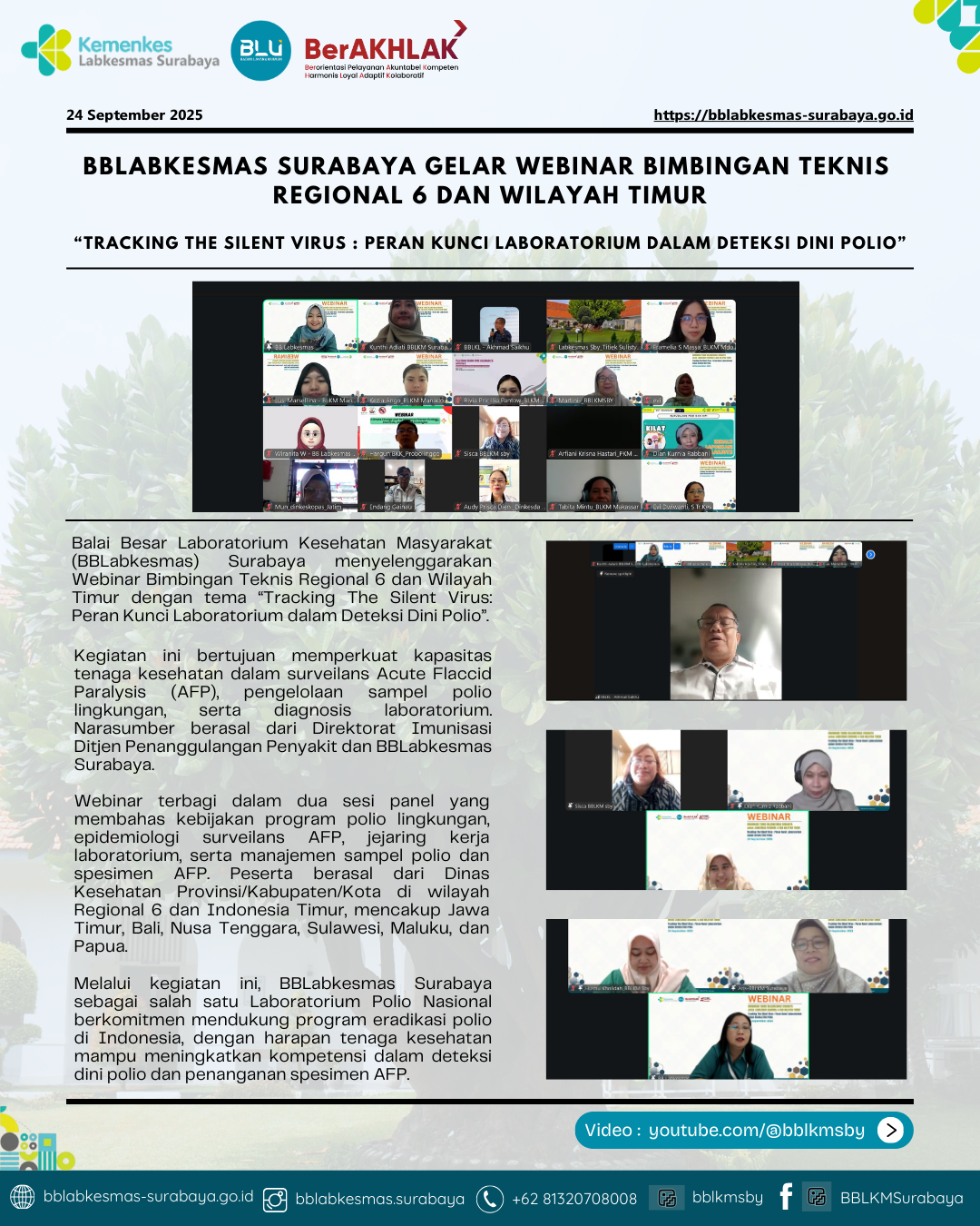 Webinar Bimbingan Teknis Regional 6 dan Wilayah Timur